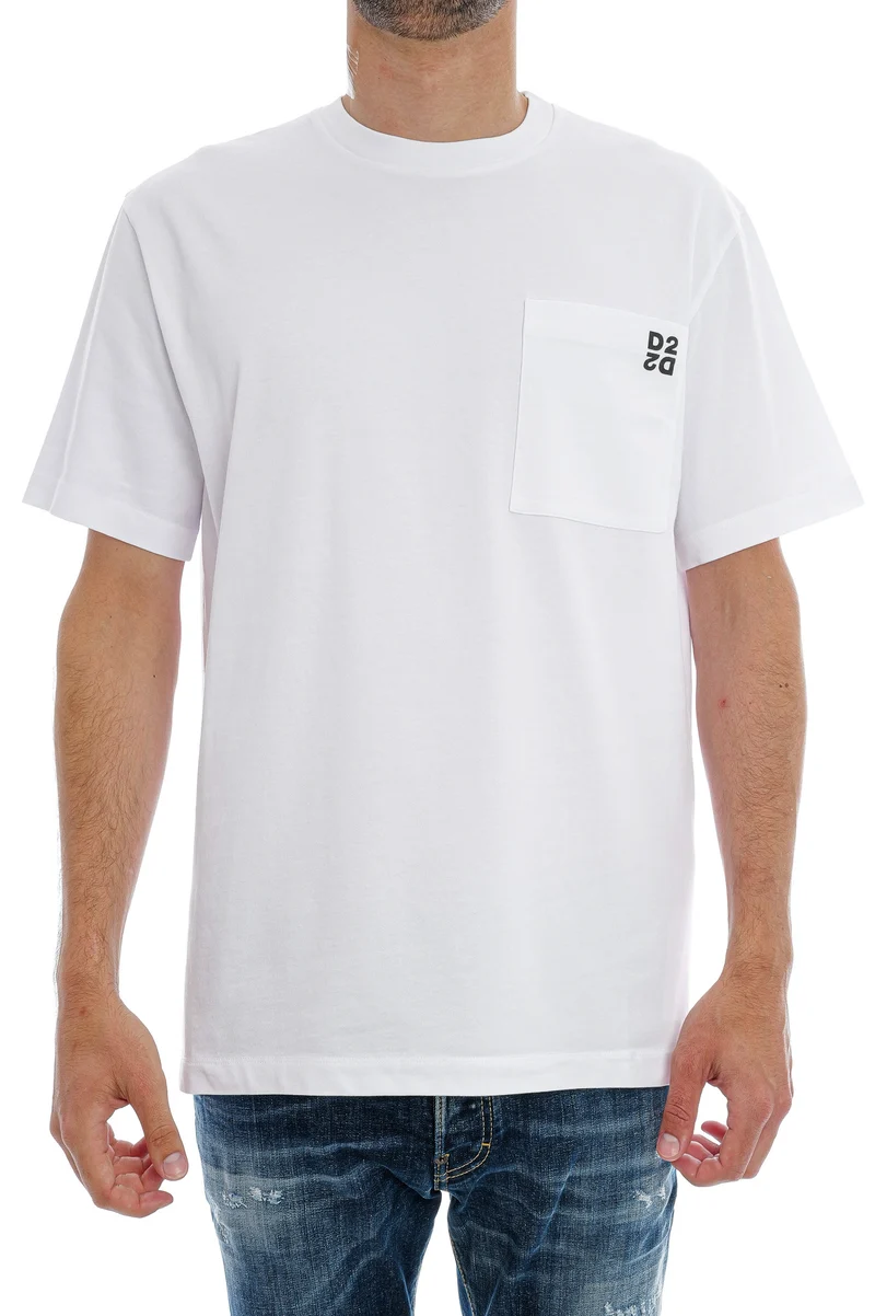 T-Shirt mit Logo-Print Weiß