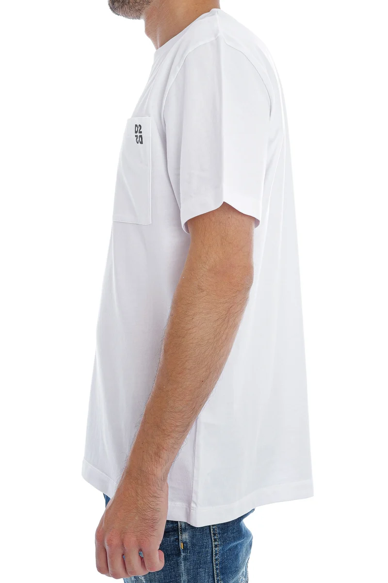 T-Shirt mit Logo-Print Weiß