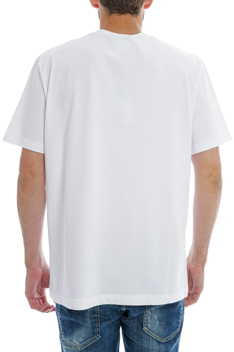 T-Shirt mit Logo-Print Weiß