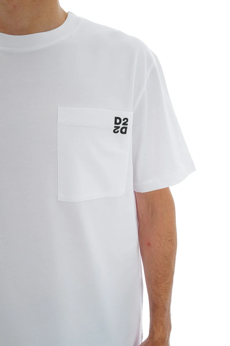 T-Shirt mit Logo-Print Weiß