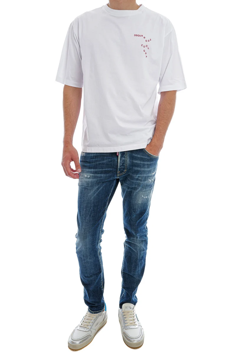 T-Shirt mit Logo-Print Weiß