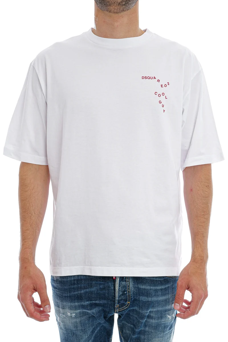 T-Shirt mit Logo-Print Weiß