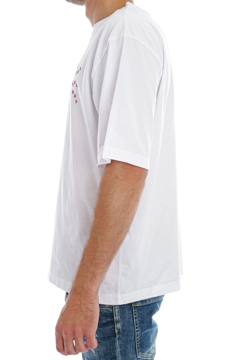T-Shirt mit Logo-Print Weiß