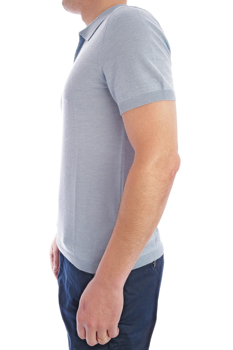 Kaschmirshirt mit Polokragen Stone Washed