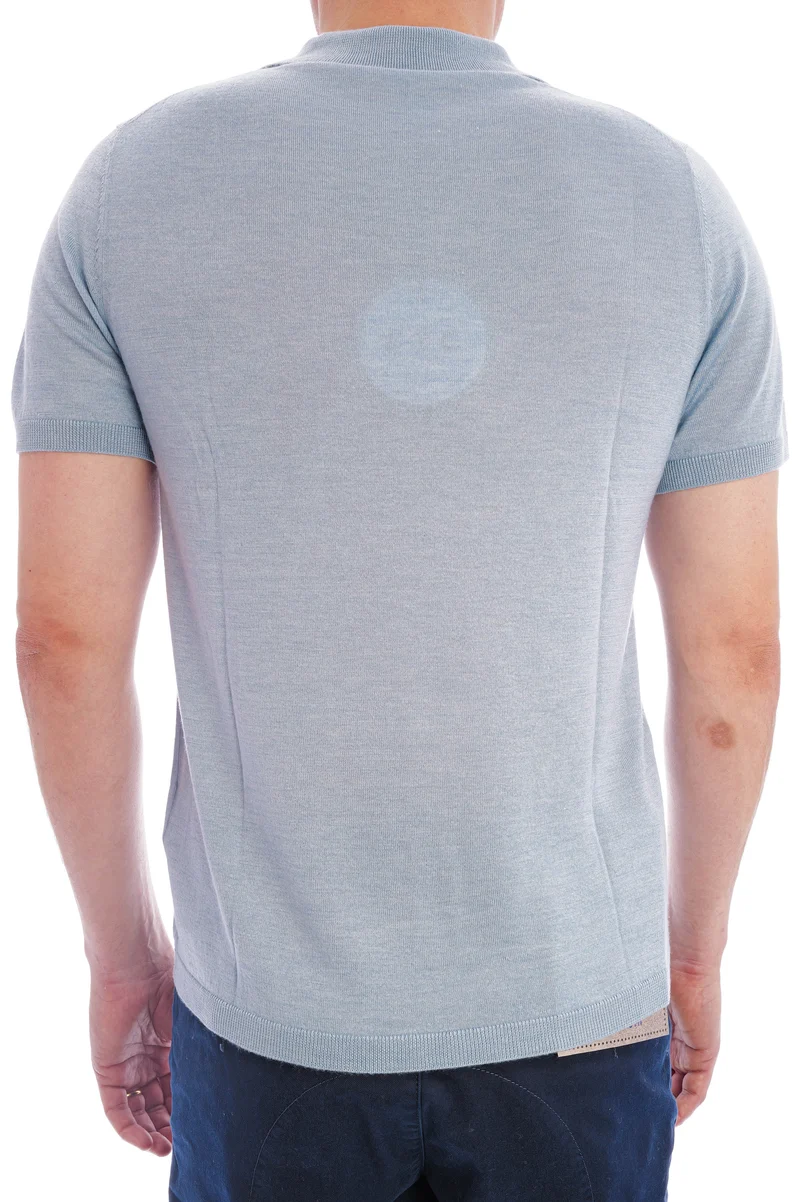 Kaschmirshirt mit Polokragen Stone Washed