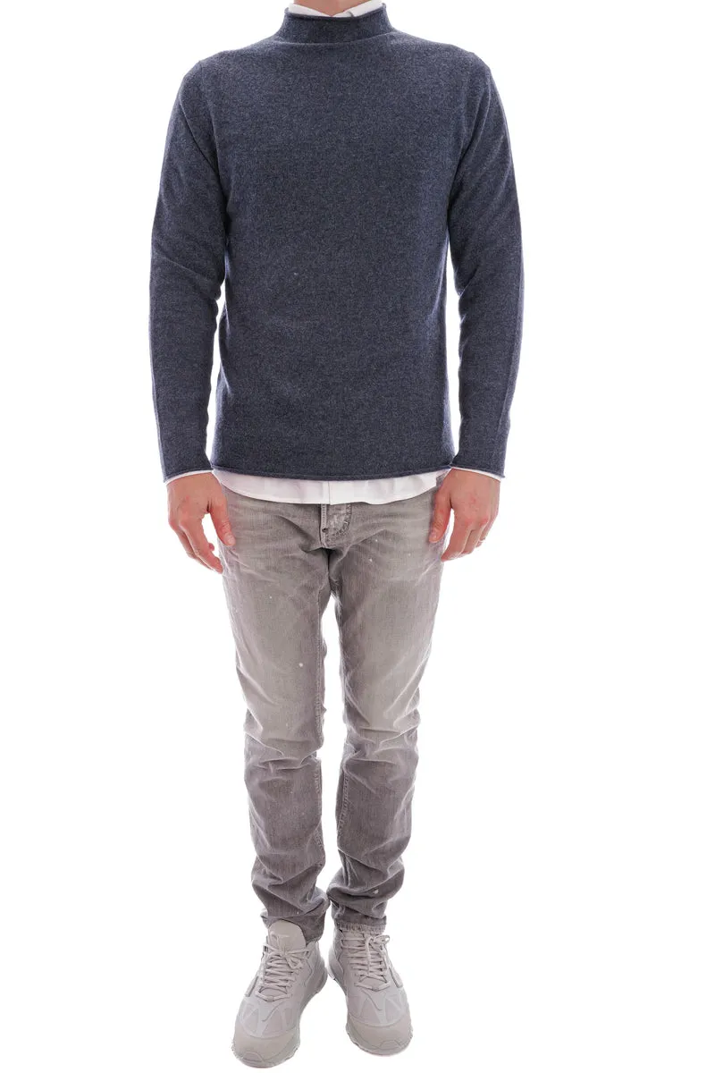 Stehkragenpullover Orionblau