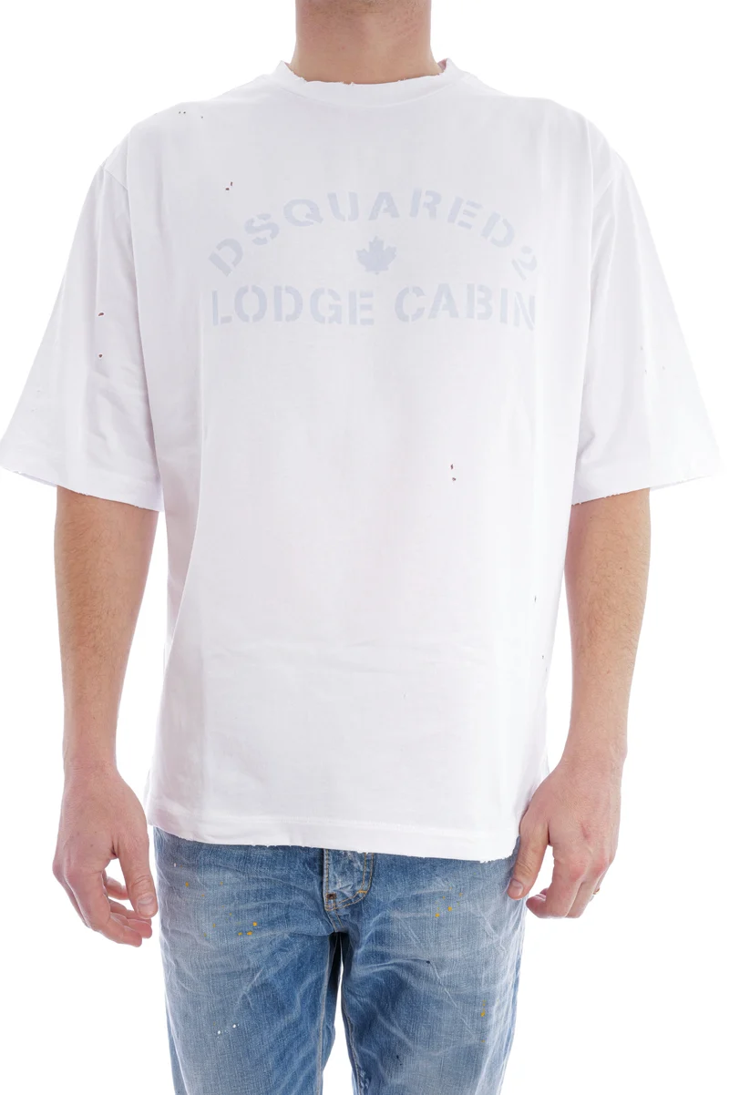 T-Shirt 'Lodge Cabin' Weiß