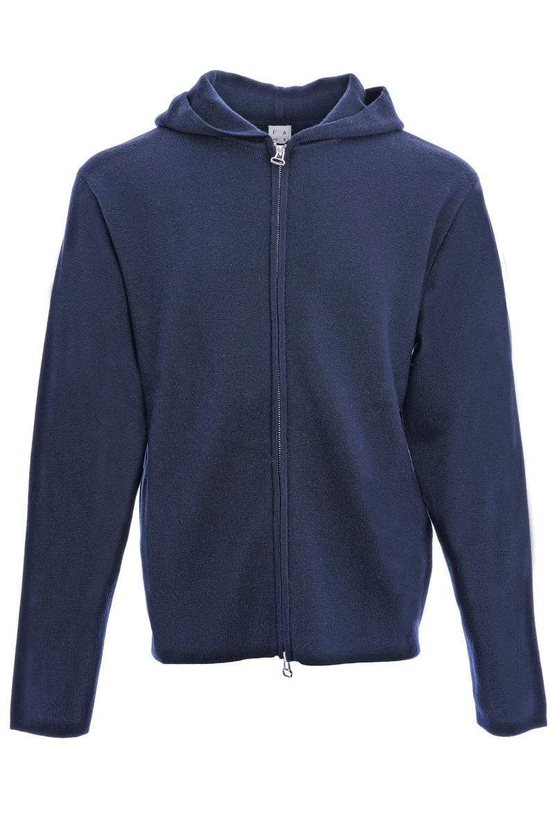Wollstrickjacke Dunkelblau