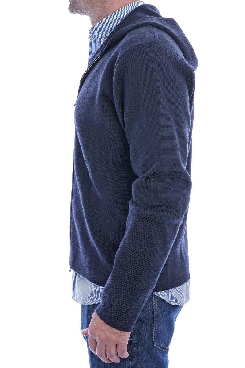 Wollstrickjacke Dunkelblau
