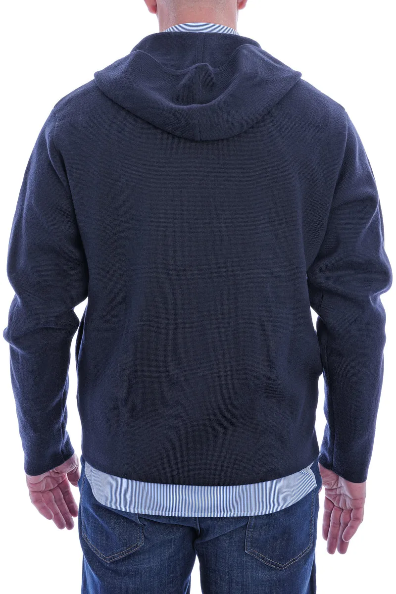 Wollstrickjacke Dunkelblau