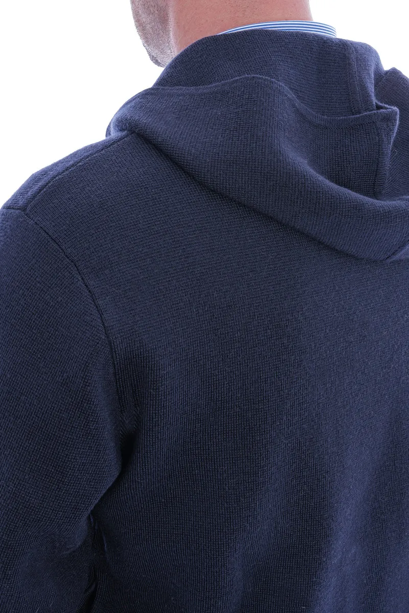 Wollstrickjacke Dunkelblau