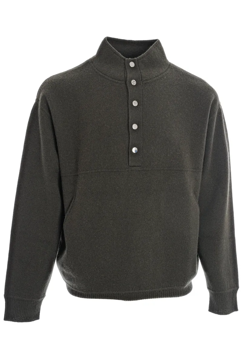 Pullover mit Stehkragen Olive