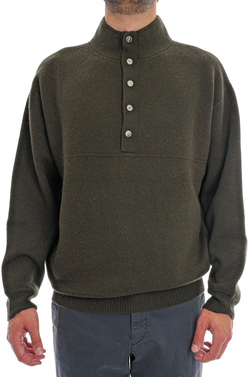 Pullover mit Stehkragen Olive