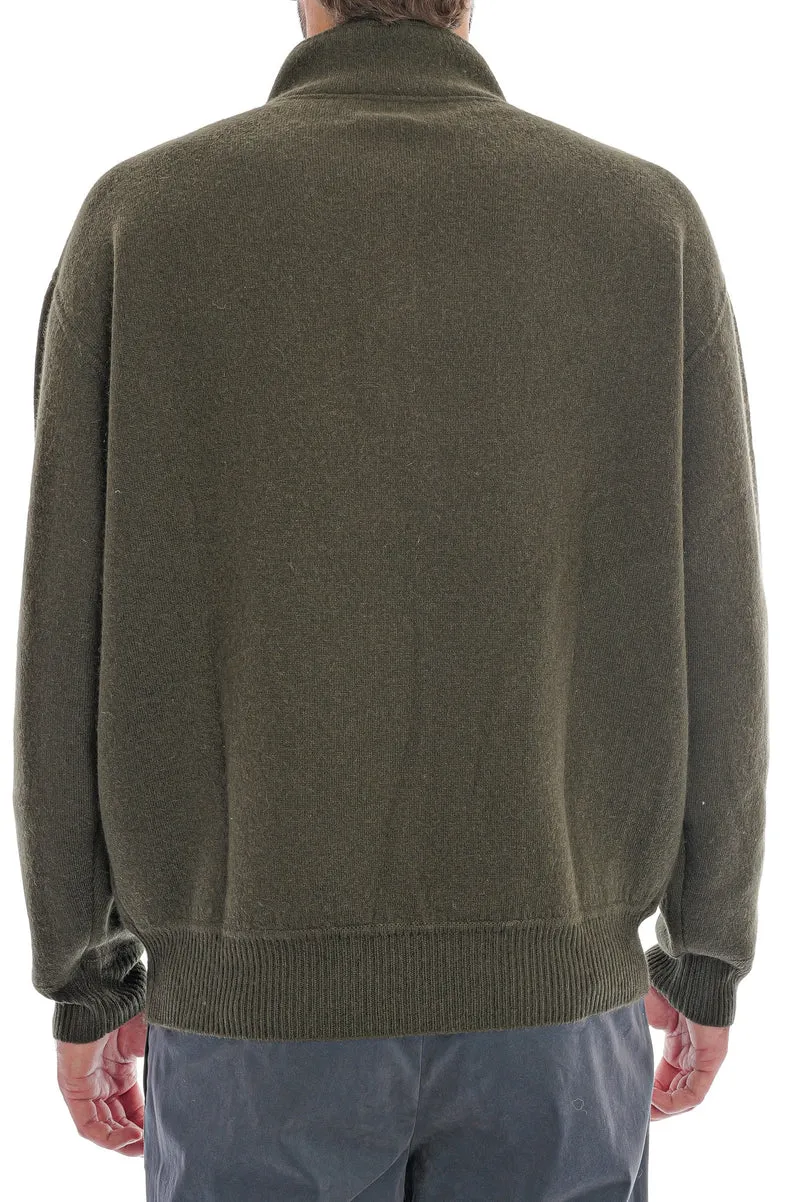 Pullover mit Stehkragen Olive