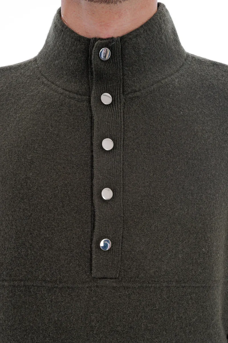 Pullover mit Stehkragen Olive