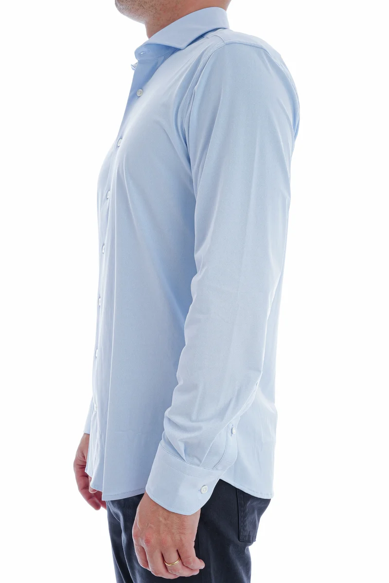 Stretchhemd Rossini Kragen Hellblau