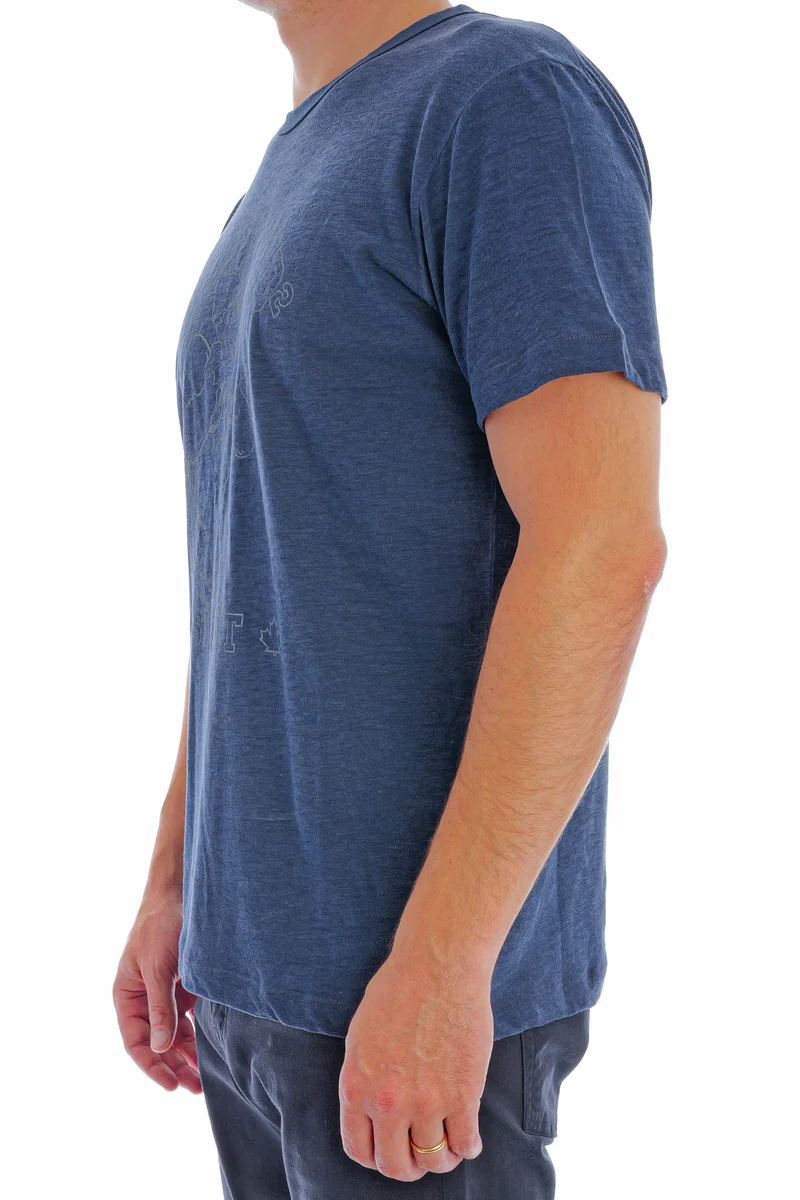 T-Shirt 'I Survived' Blau