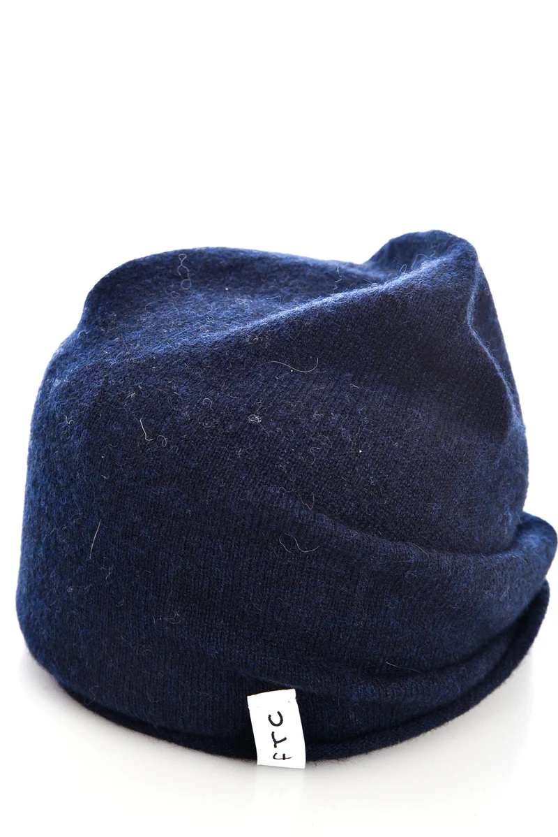 Kaschmirmütze mit Rollkante Midnight