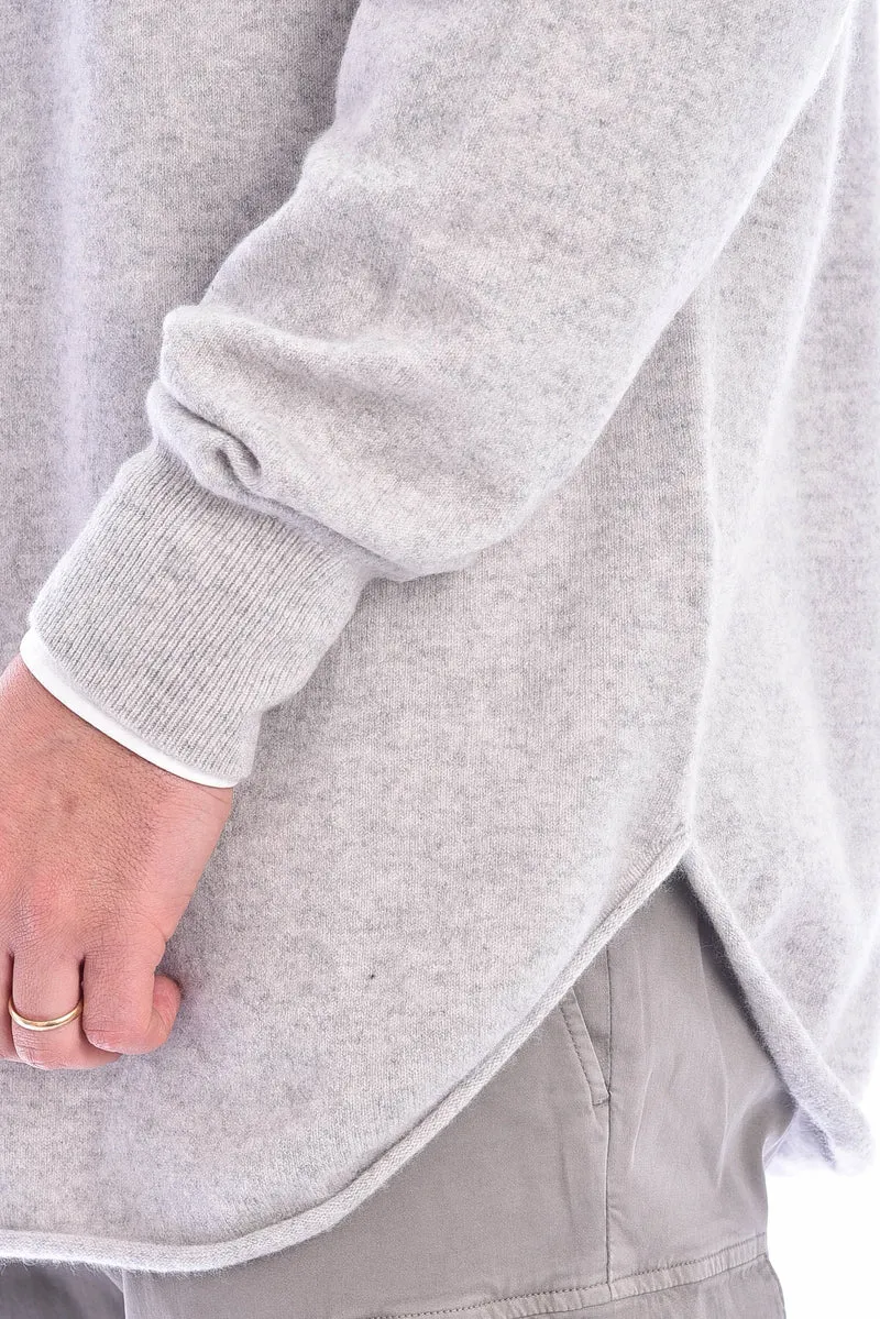 Kaschmirpullover Hellgrau