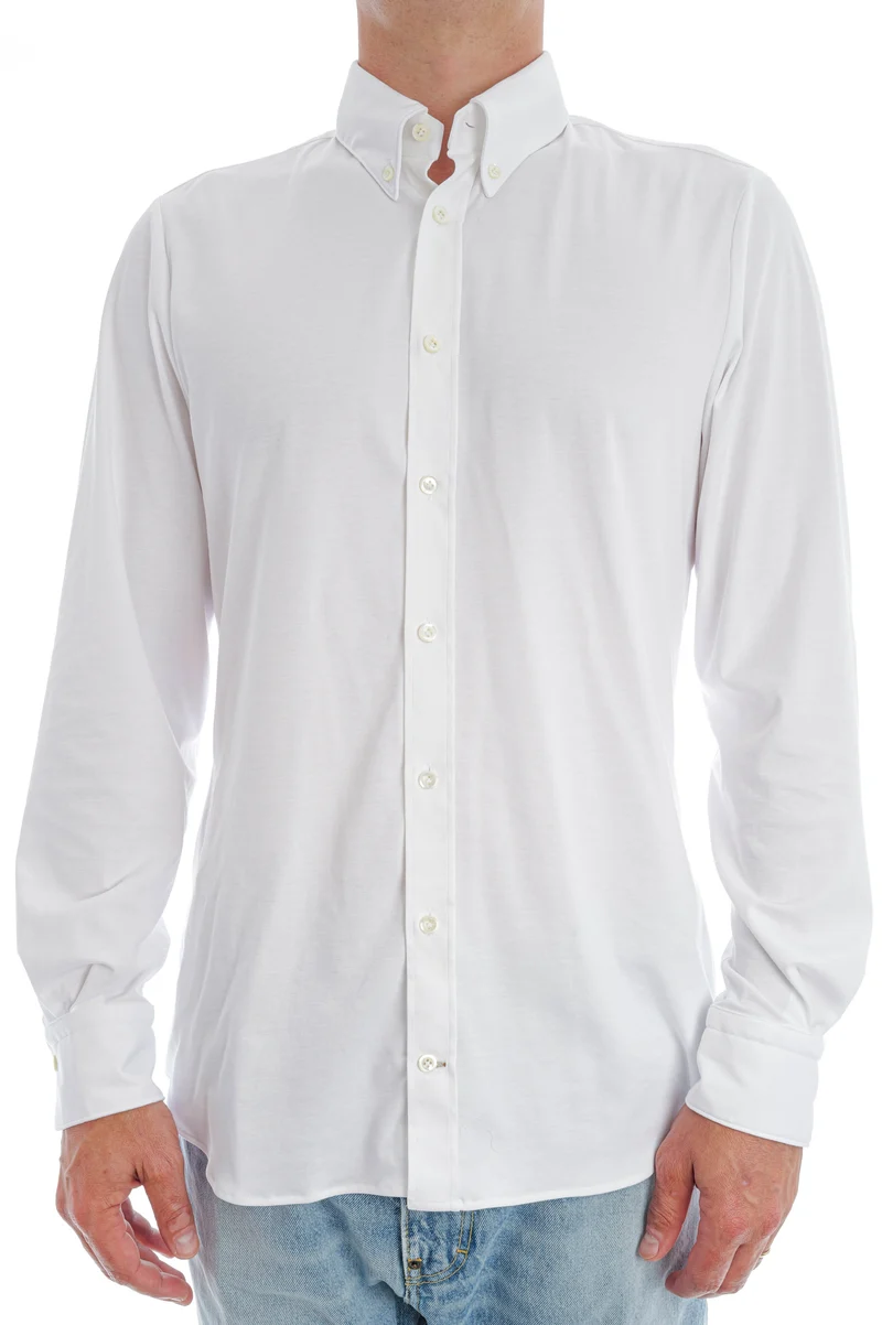 Stretchhemd Slim Fit 'Arne' Weiß