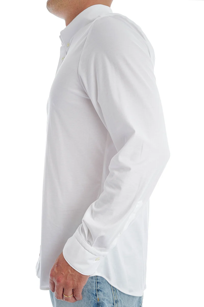 Stretchhemd Slim Fit 'Arne' Weiß