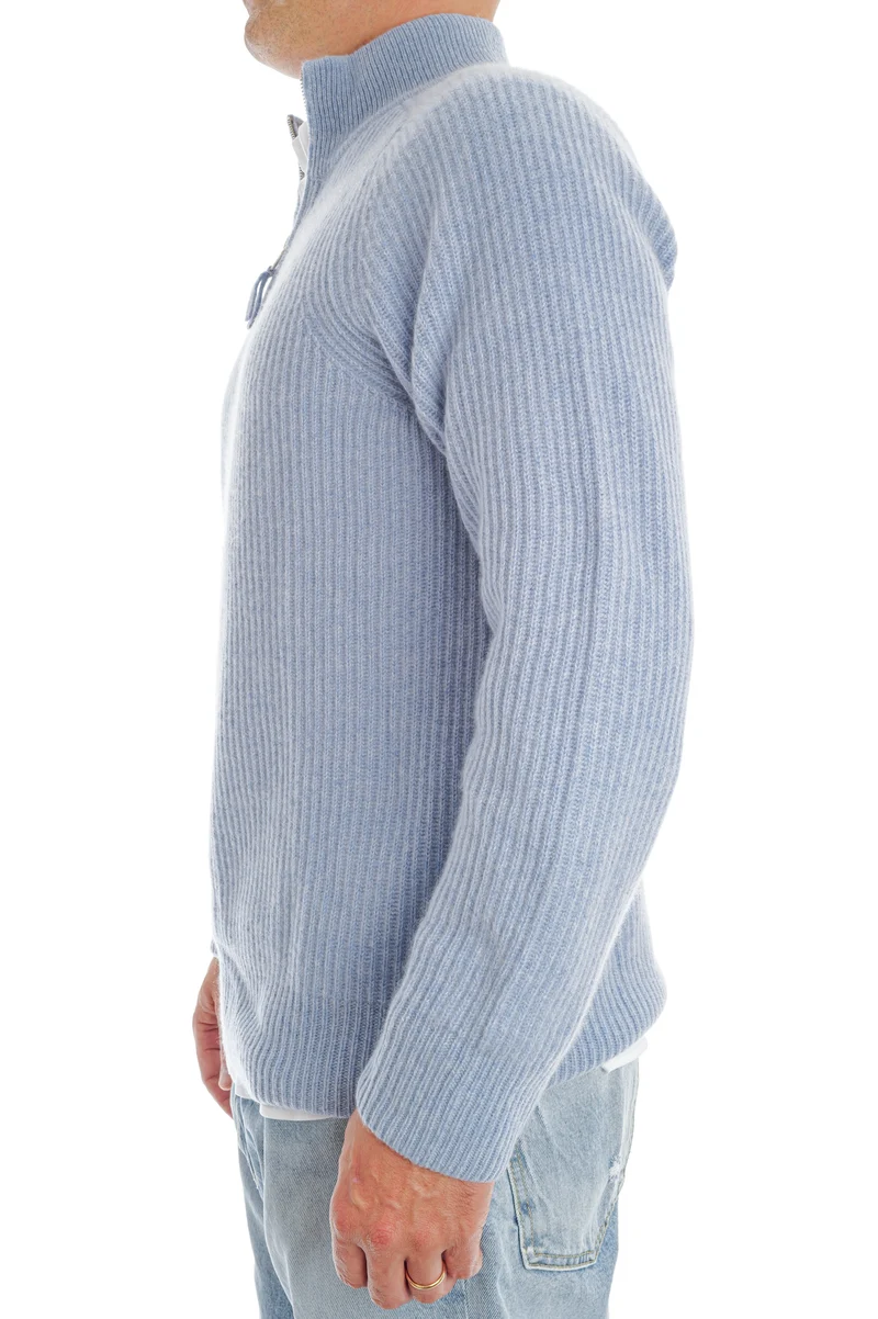 Kaschmirpullover 'Thomas' Hellblau