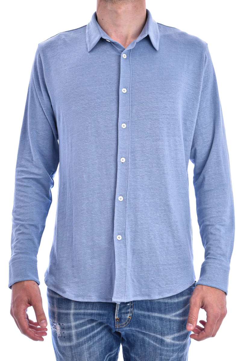 Leinenhemd 'Lennon' Hellblau