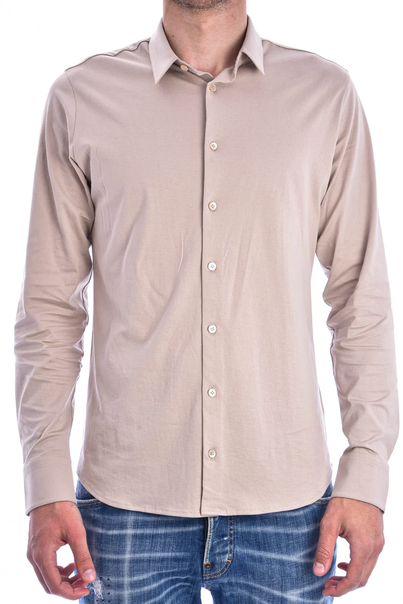 Baumwollhemd 'Otis La' Steinbeige