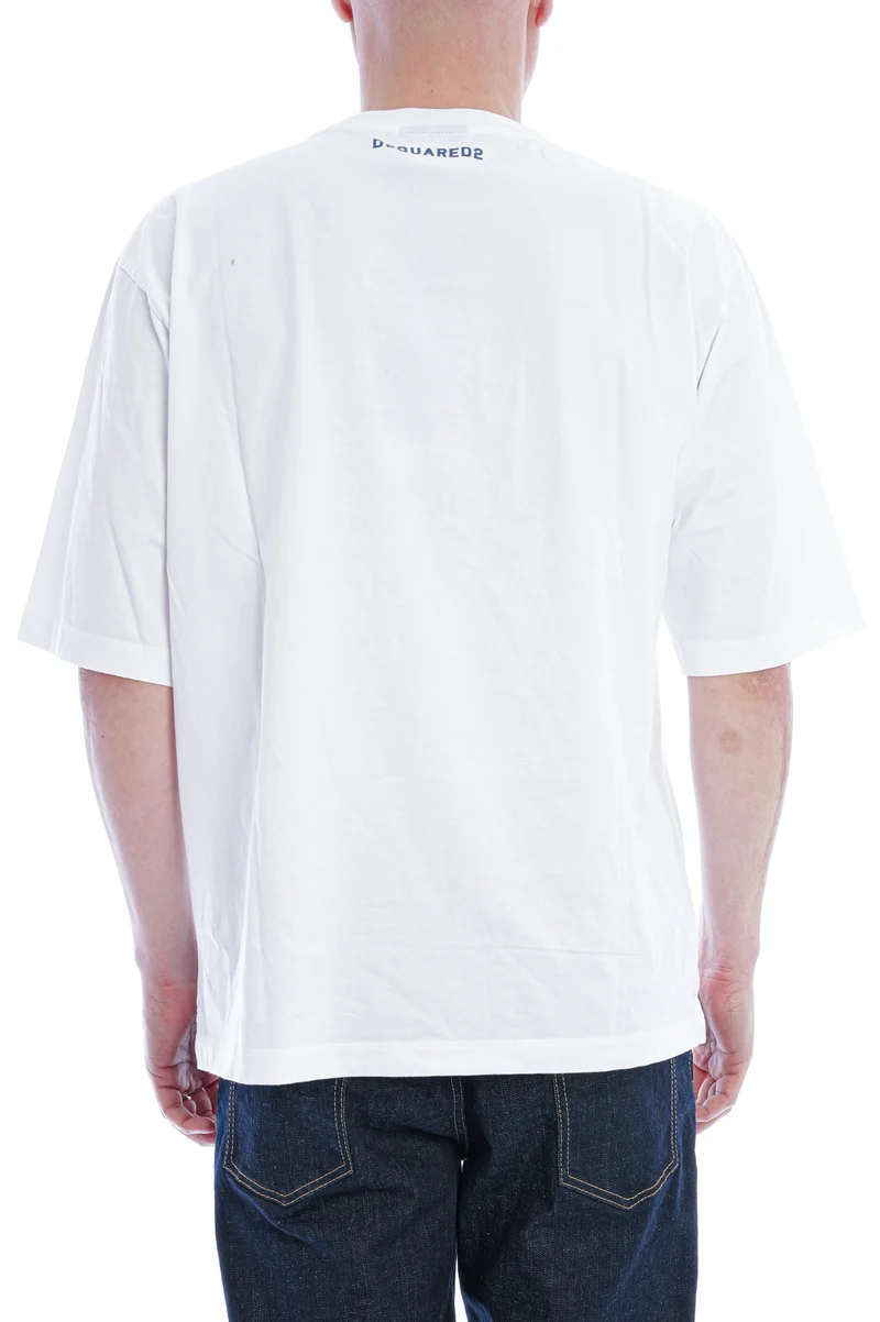 T-Shirt mit Schriftzug Weiß