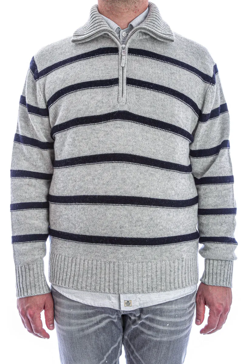 Troyer-Pullover Graublau