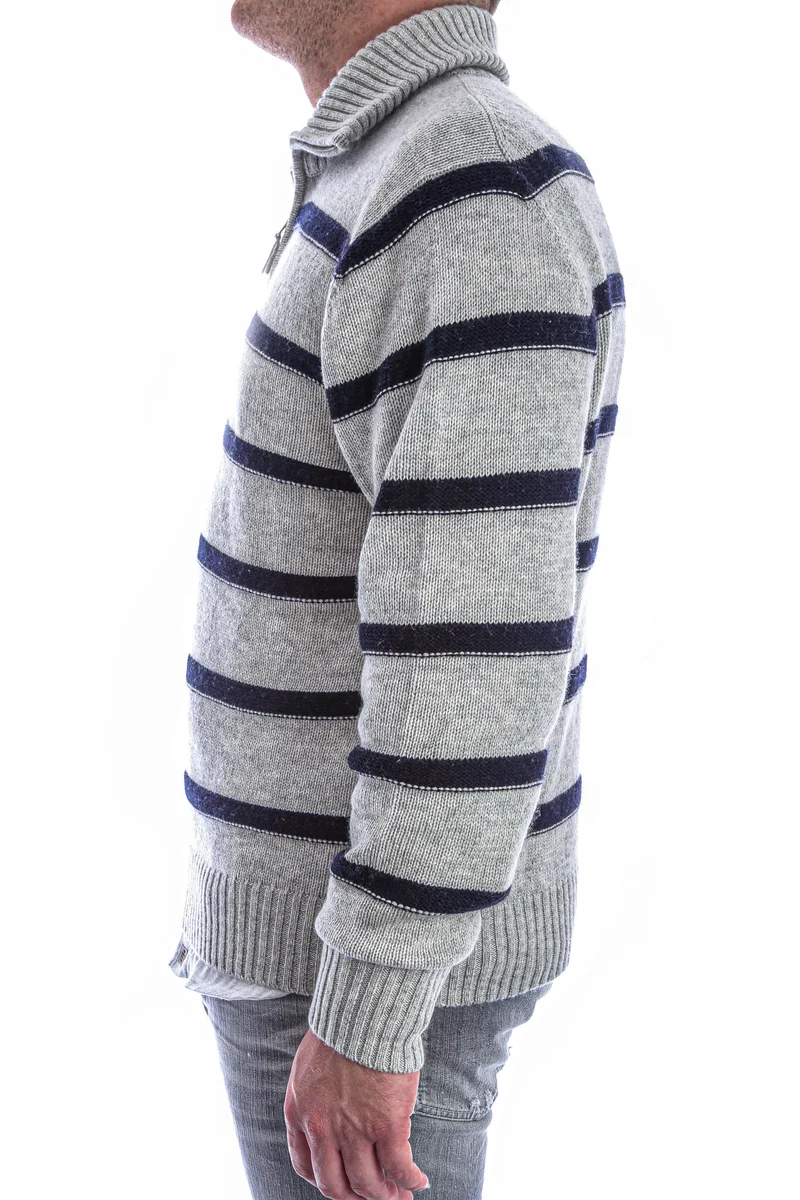Troyer-Pullover Graublau