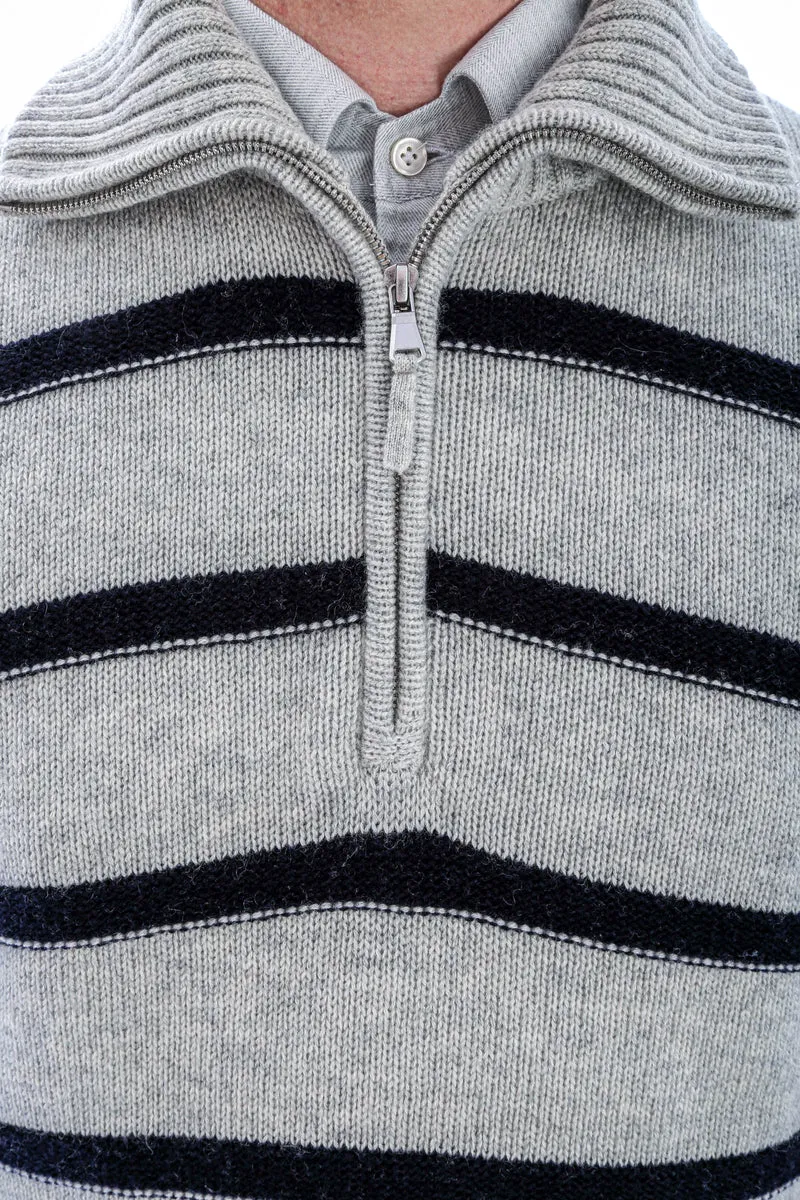 Troyer-Pullover Graublau