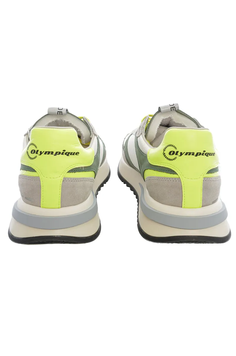 Sneaker 'Olympique' Grün Neongelb