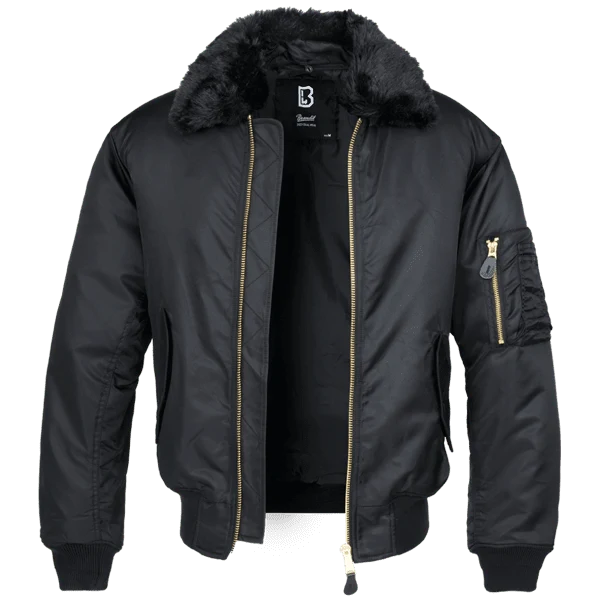 Fliegerjacke "MA-2" mit Kunstfellkragen von Brandit