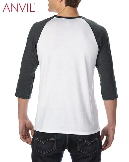 Adult Tri-Blend 3/4 Sleeve Raglan Tee
