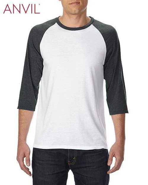 Adult Tri-Blend 3/4 Sleeve Raglan Tee