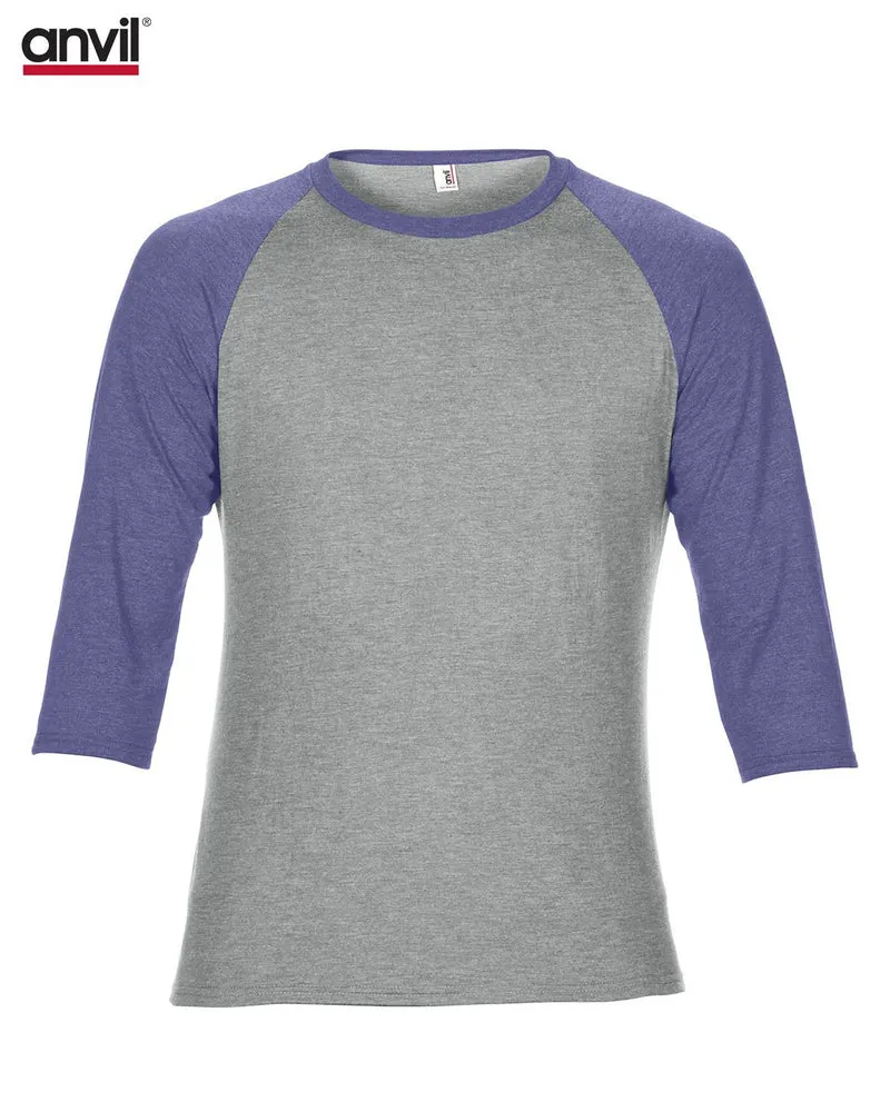 Adult Tri-Blend 3/4 Sleeve Raglan Tee