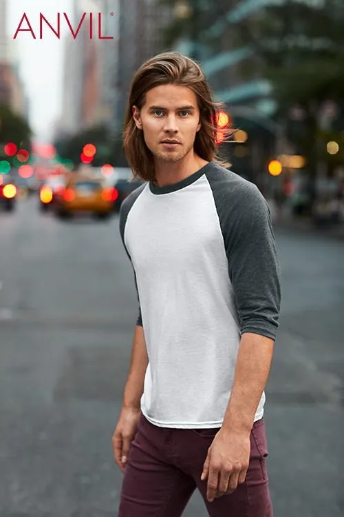 Adult Tri-Blend 3/4 Sleeve Raglan Tee