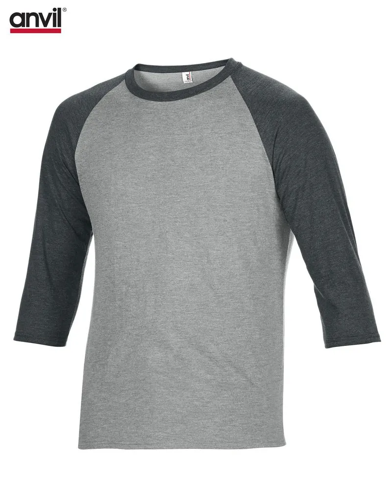 Adult Tri-Blend 3/4 Sleeve Raglan Tee