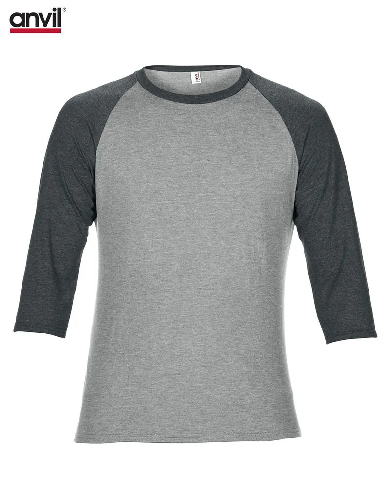 Adult Tri-Blend 3/4 Sleeve Raglan Tee