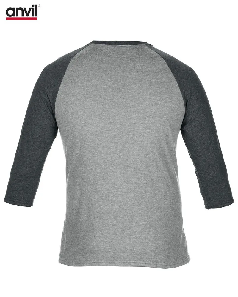 Adult Tri-Blend 3/4 Sleeve Raglan Tee