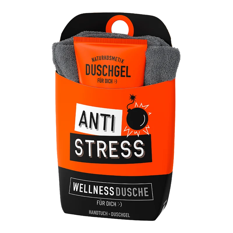 Geschenkset Duschgel & Handtuch "Antistress"