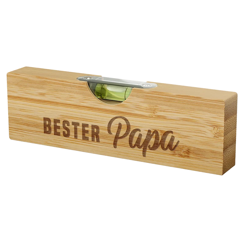 Wasserwaage mit Flaschenöffner "Bester Papa"