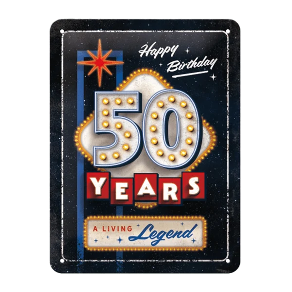 Blechschild "50 Years"