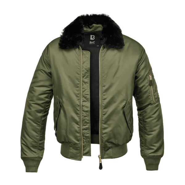 Fliegerjacke "MA-2" mit Kunstfellkragen von Brandit