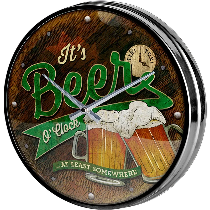 Wanduhr "Beer O'Clock"