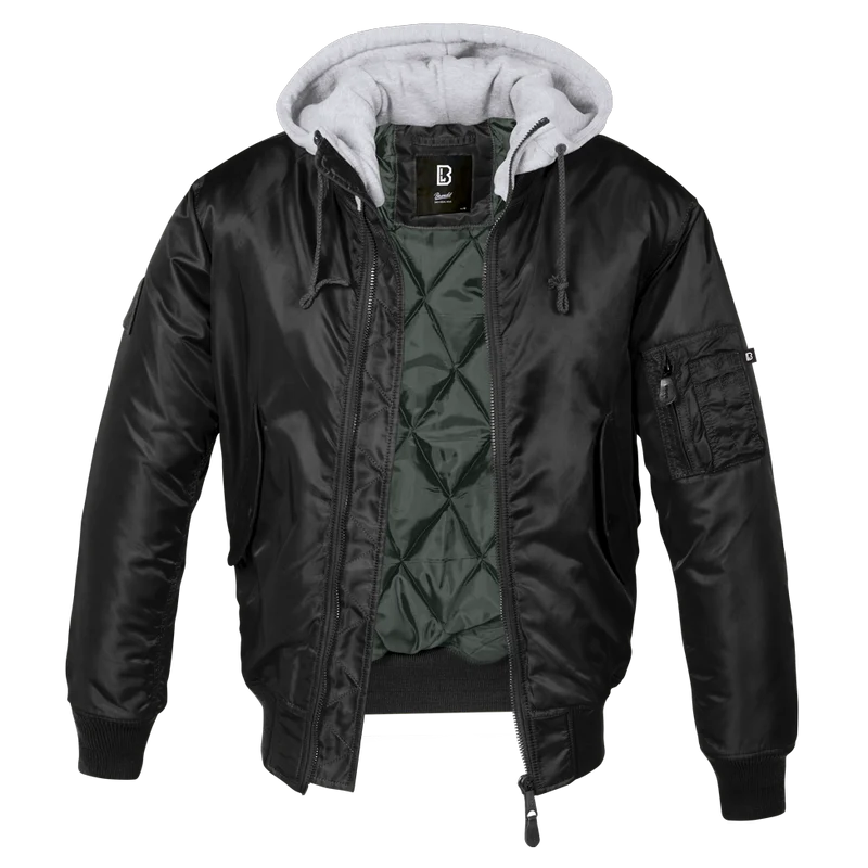 Fliegerjacke mit Sweat-Kapuze von Brandit