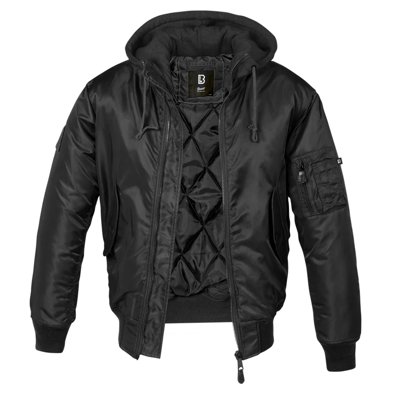 Fliegerjacke mit Sweat-Kapuze von Brandit