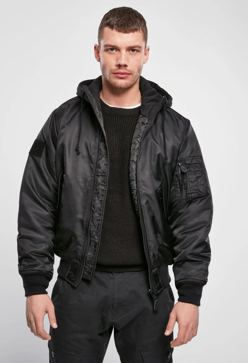 Fliegerjacke mit Sweat-Kapuze von Brandit