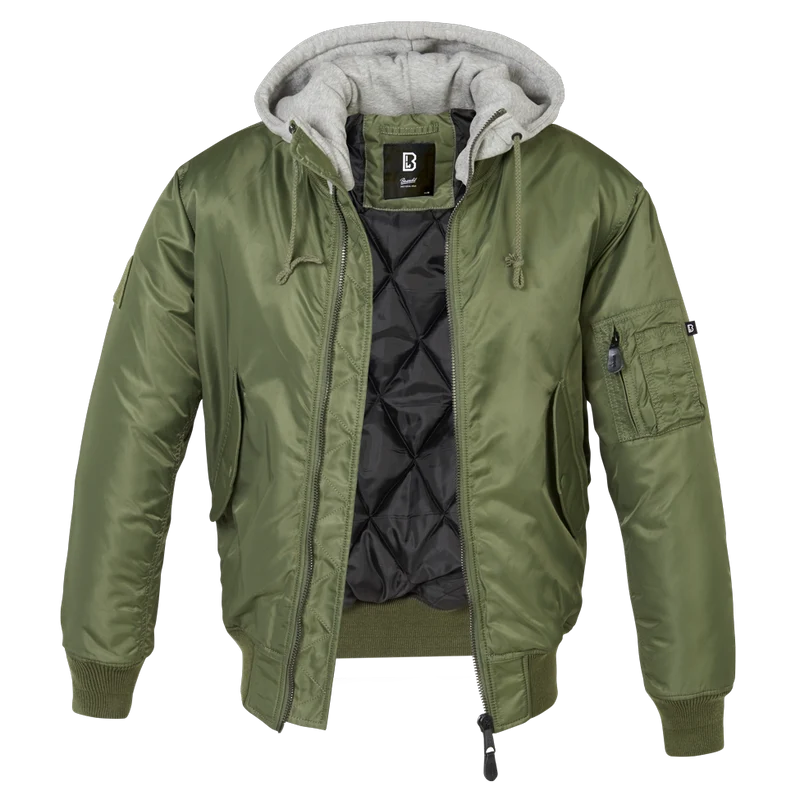 Fliegerjacke mit Sweat-Kapuze von Brandit